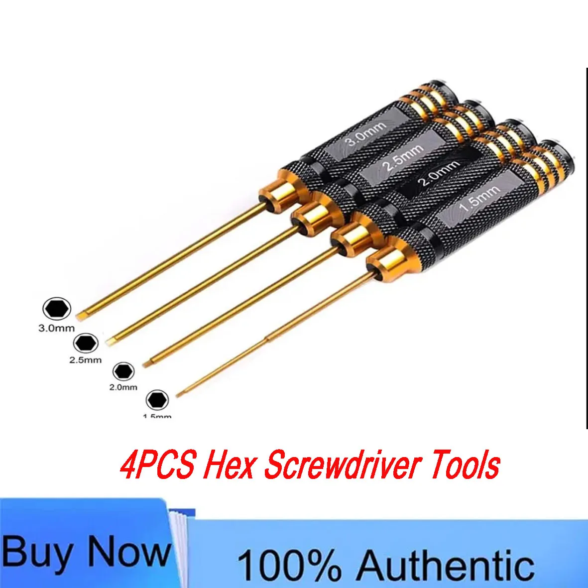 4PCS RC Tools Hex Screw Driver Set Titanium Plating Hardened 1.5 2.0 2.5 3.0mm Screwdriver Hex Key For RC Helicopter Car Rc Toys
