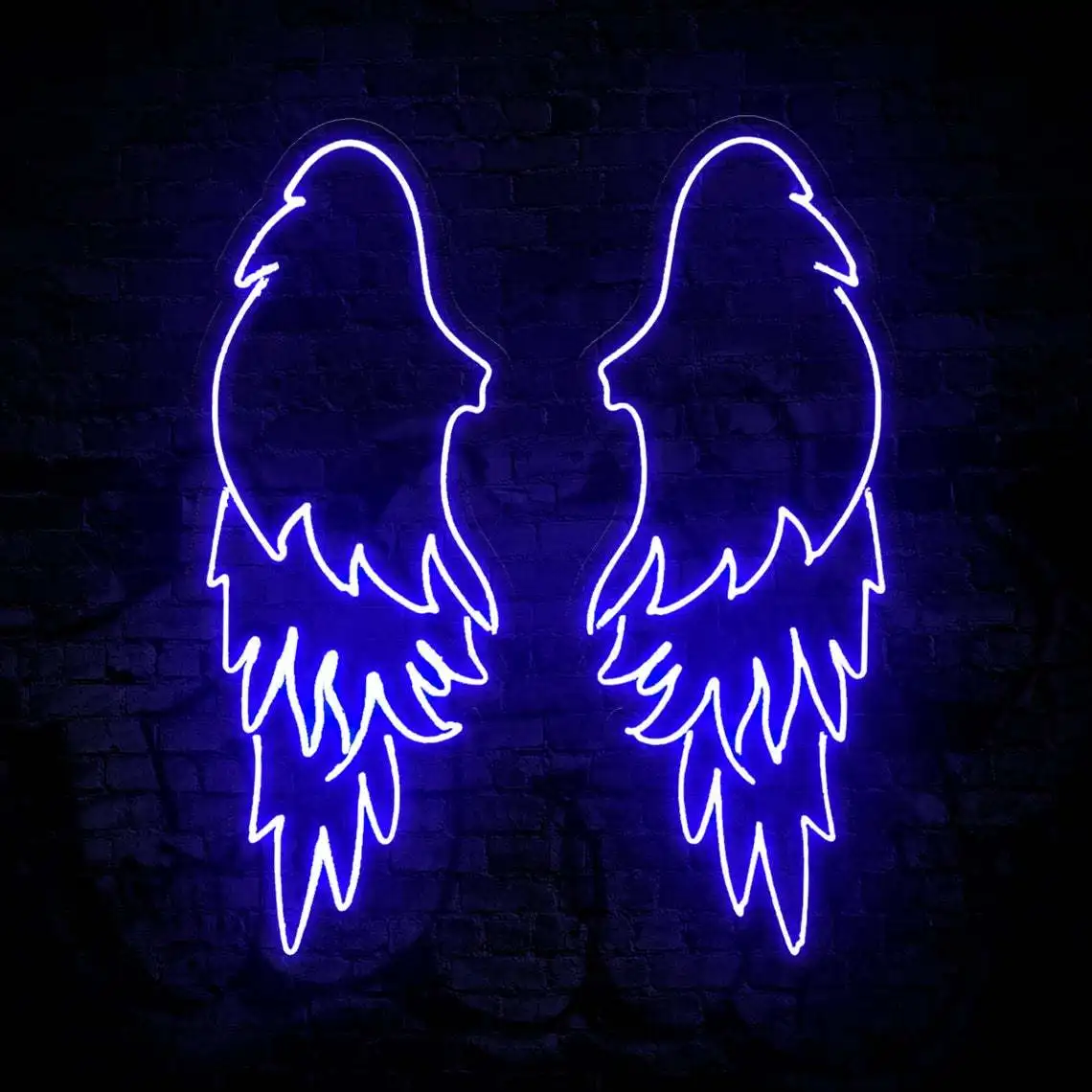 OHANEE Wing Angle Neon Sign Led Light Custom Name Logo Personalized Decoration Wall Home Decor Birthday Gift