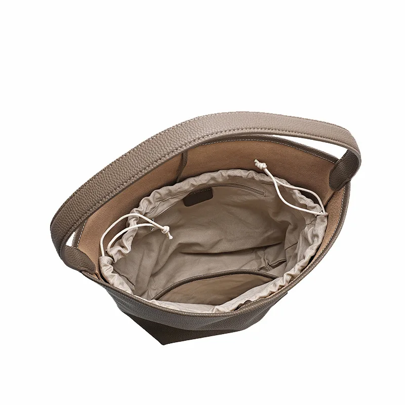 Vendita calda borsa da donna borsa a tracolla in morbida pelle stile pigro borsa sotto le ascelle borsa a secchiello grande casual femminile