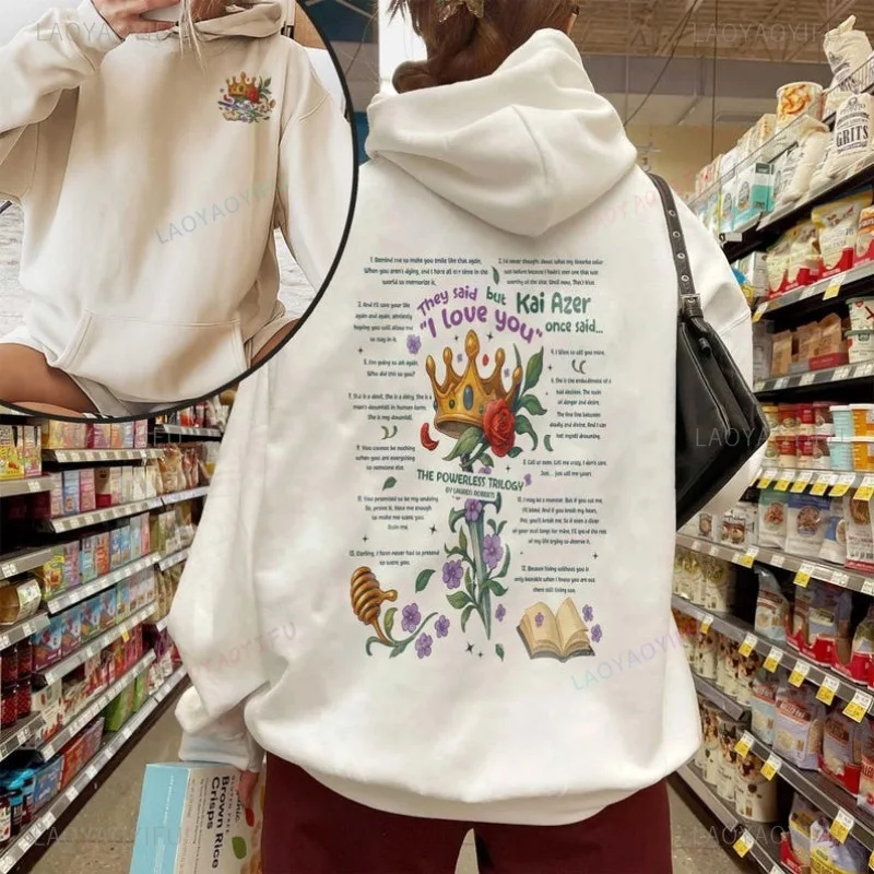 "لا قوة" مطبوعة نمط التاج المطبوعة هدية عيد الحب خمر زهرة ملونة شعار الجمالية مقنعين البلوز مضحك