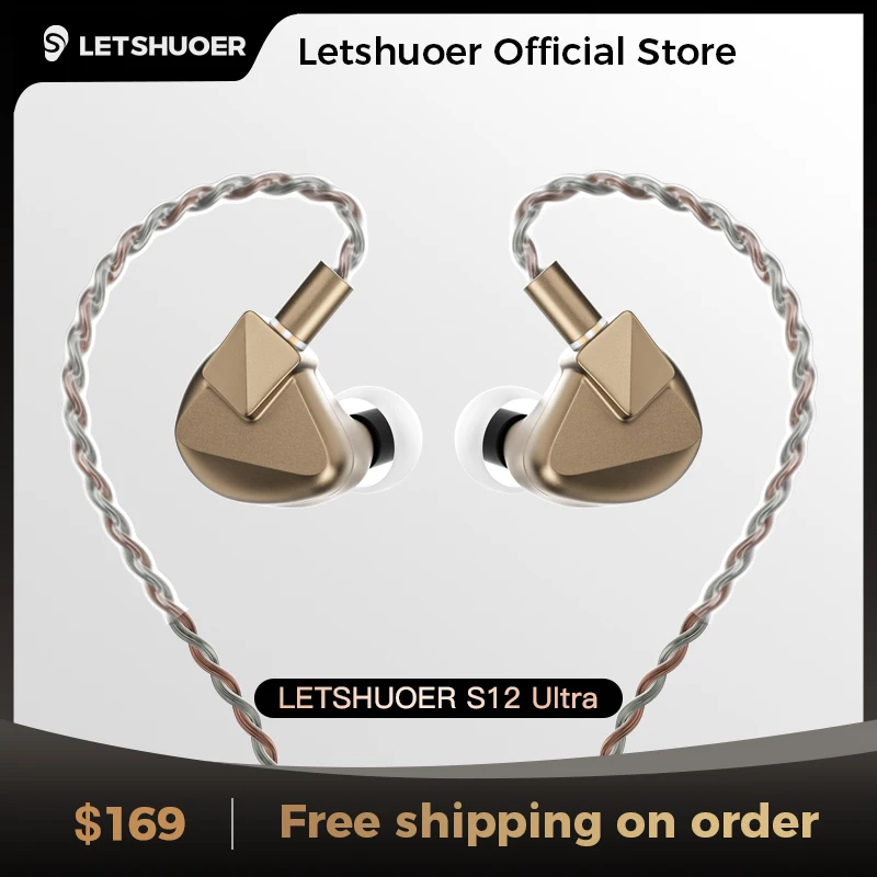 Letshuoer S12 울트라 이어폰 14.8mm 대형 평면형 마그네틱 드라이버 Hi-Fi 인이어 모니터 DAC 케이블이 포함된 게이밍 이어버드