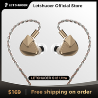 Letshuoer S12 Ultra Earphone 14.8mm Large Planar Magnetic Driver Hi-Fi In-Ear Monitors Gaming Earbuds with DAC Cable