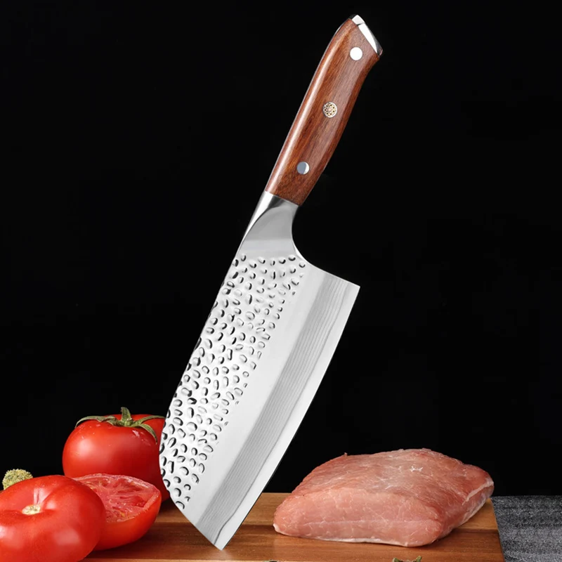 

6,5-дюймовый нож для нарезки, сварочный нож из дамасской стали, лезвие с деревянной ручкой, нож для нарезки овощей, нож для мяса, кухонный острый нож, инструменты для приготовления пищи