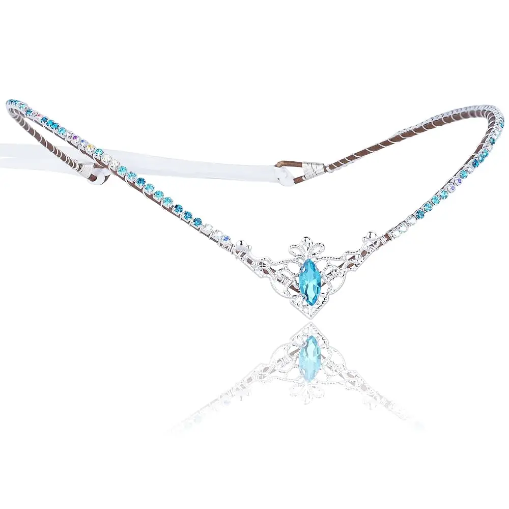 

Handmade Goddess Rhinestone Tiara Crown - Fairy Crystal Headpiece Royal Princess Quartz Headband for Women s Wedding Bridal