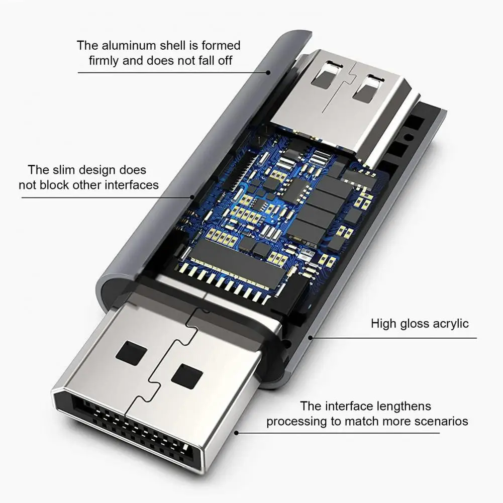 Hard Converter Adapter Anti-interference HDMI-compatible Converter High Speed DP to HDMI-compatible Adapter  Video Playback