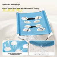Pet Grooming Hammock Stand Foldable Cat Dog Bathing Rack Quick Dry Mesh Nail Trimming Holder for Small Medium Pets 2