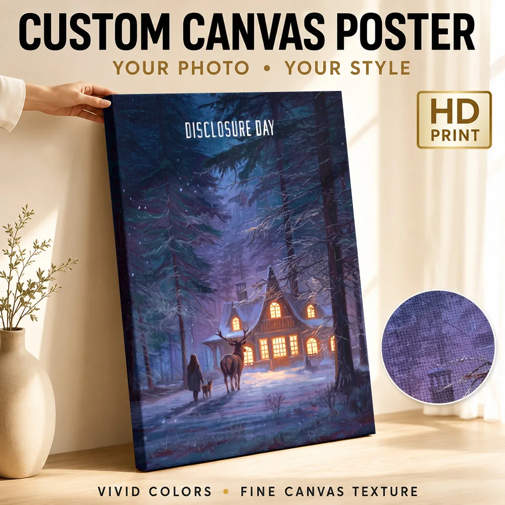 Disclosure Day Movie Canvas Poster Customized Vintage Movie Wall Paintings Decoration for Man Cave Ready to Hang Gift for Fans