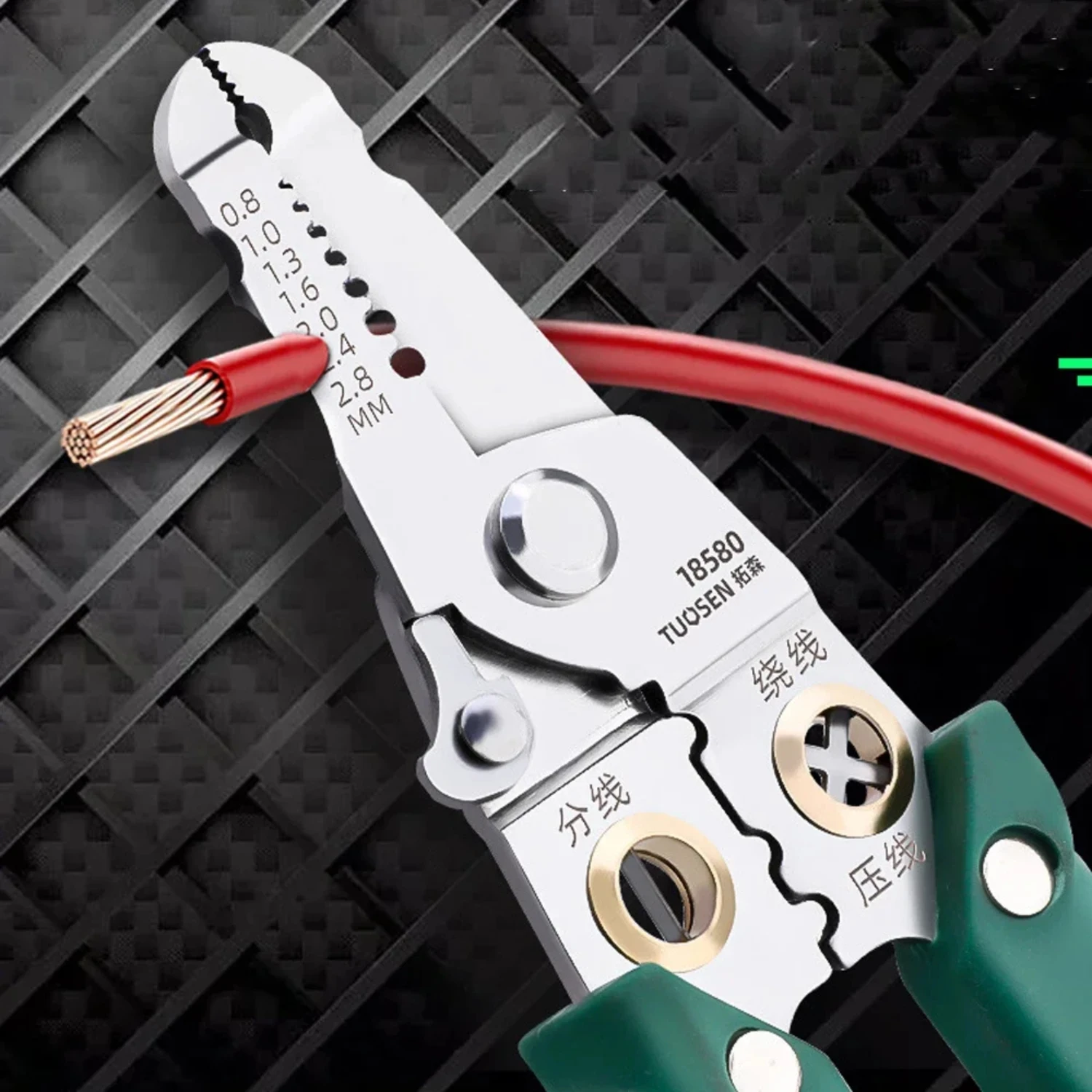 Reliable Heavy-Duty Essential Electrician Pliers for Wire Stripping, Cutting, Crimping, Clamping, Splitting, and Winding Copper/