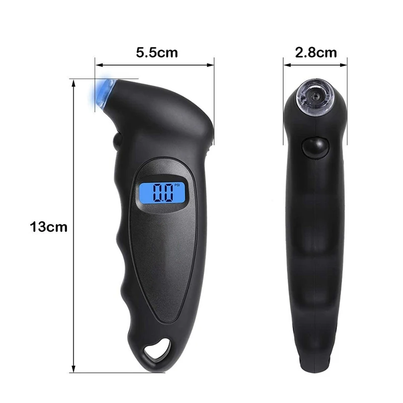 5Pcs Car Digital Tire Pressure Gauge 0-150 PSI Tire Pressure Gauge Counting Tire Pressure Gauge For Car Bikes Motorcycle