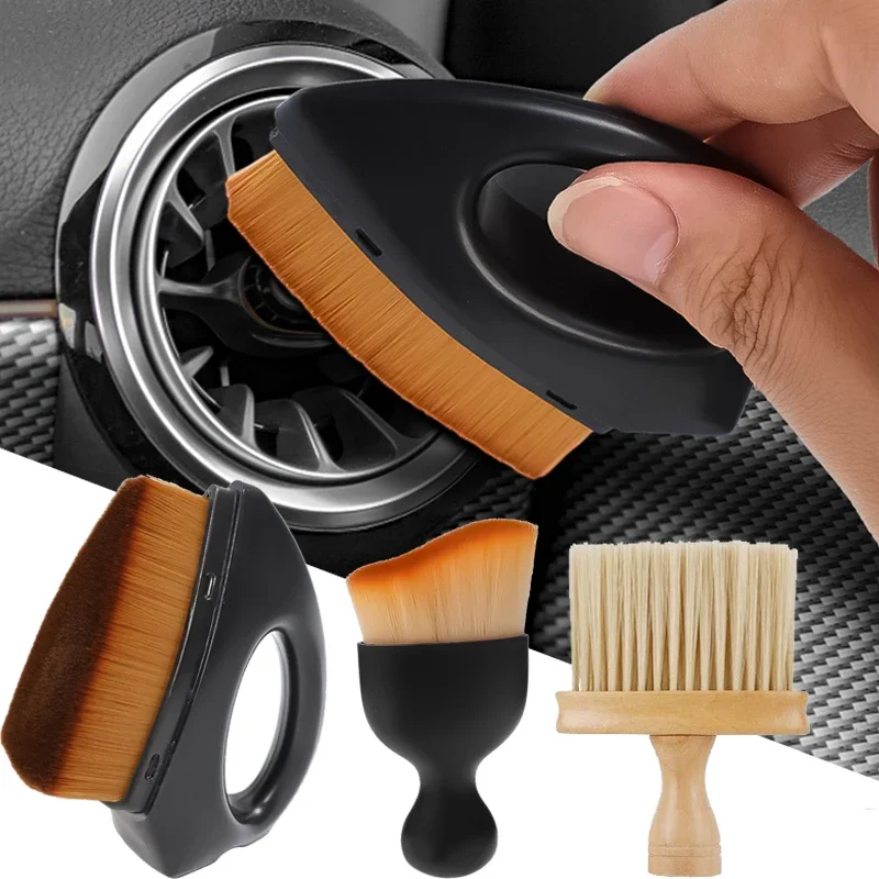 

Car Interior Cleaning Brush Center Console Clean Tool Air Outlet Cleaning Soft Brush with Shell Car Crevice Dust Removal Brush