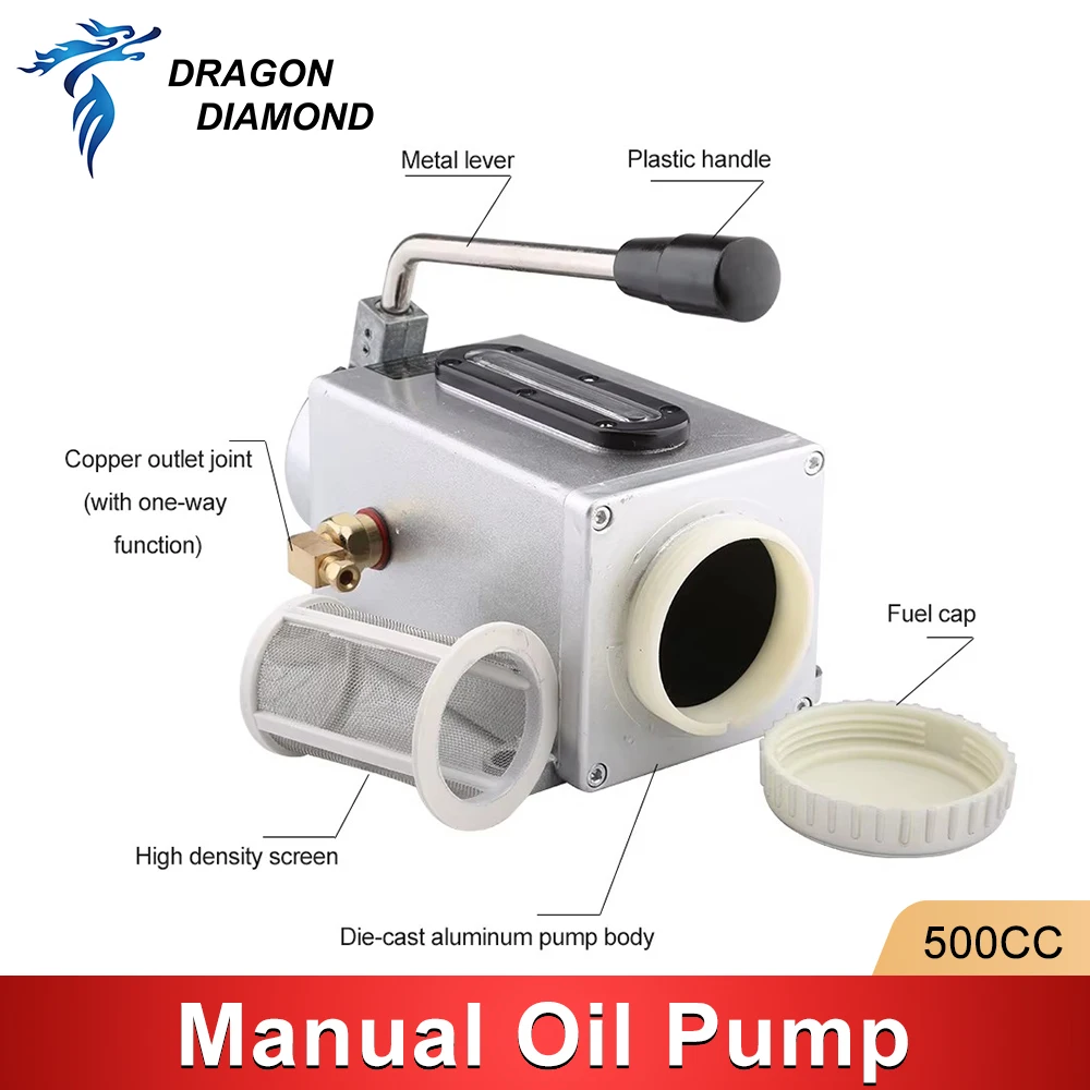Lubrication Manual Oil Pump Set Oil Injection Machine 0.5L 500CC CNC Manual Pump/Engraving Machine Lubrication Pump