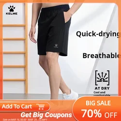Kelme Woven Sports Shorts Quick Dry 2024 Summer Breathable Lightweight Fitness Training Basketball Short Pants Running Capris