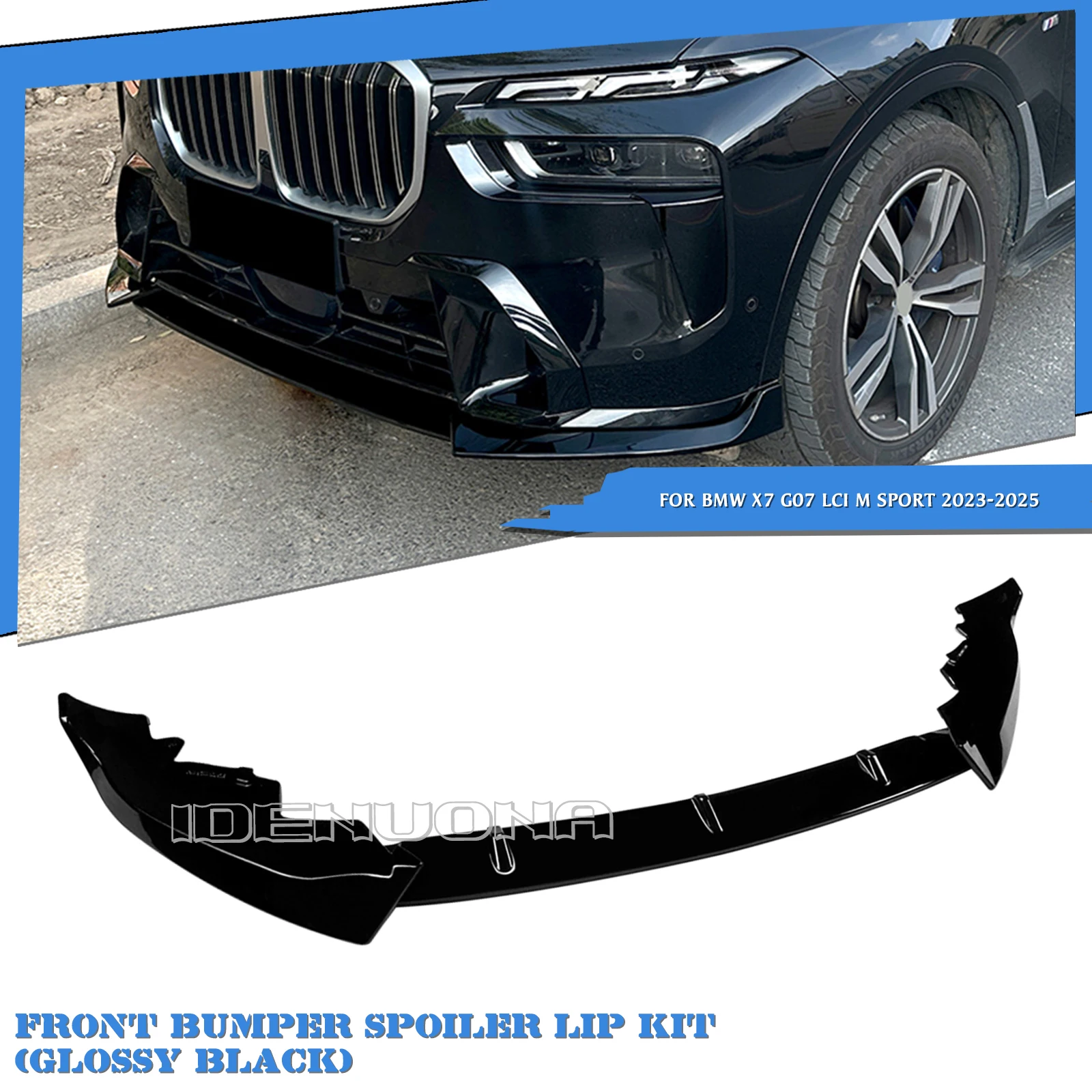 

Автомобильный передний бампер, спойлер, нижний сплиттер, лезвие для BMW X7 G07 LCI M Sport 2023 2024 2025