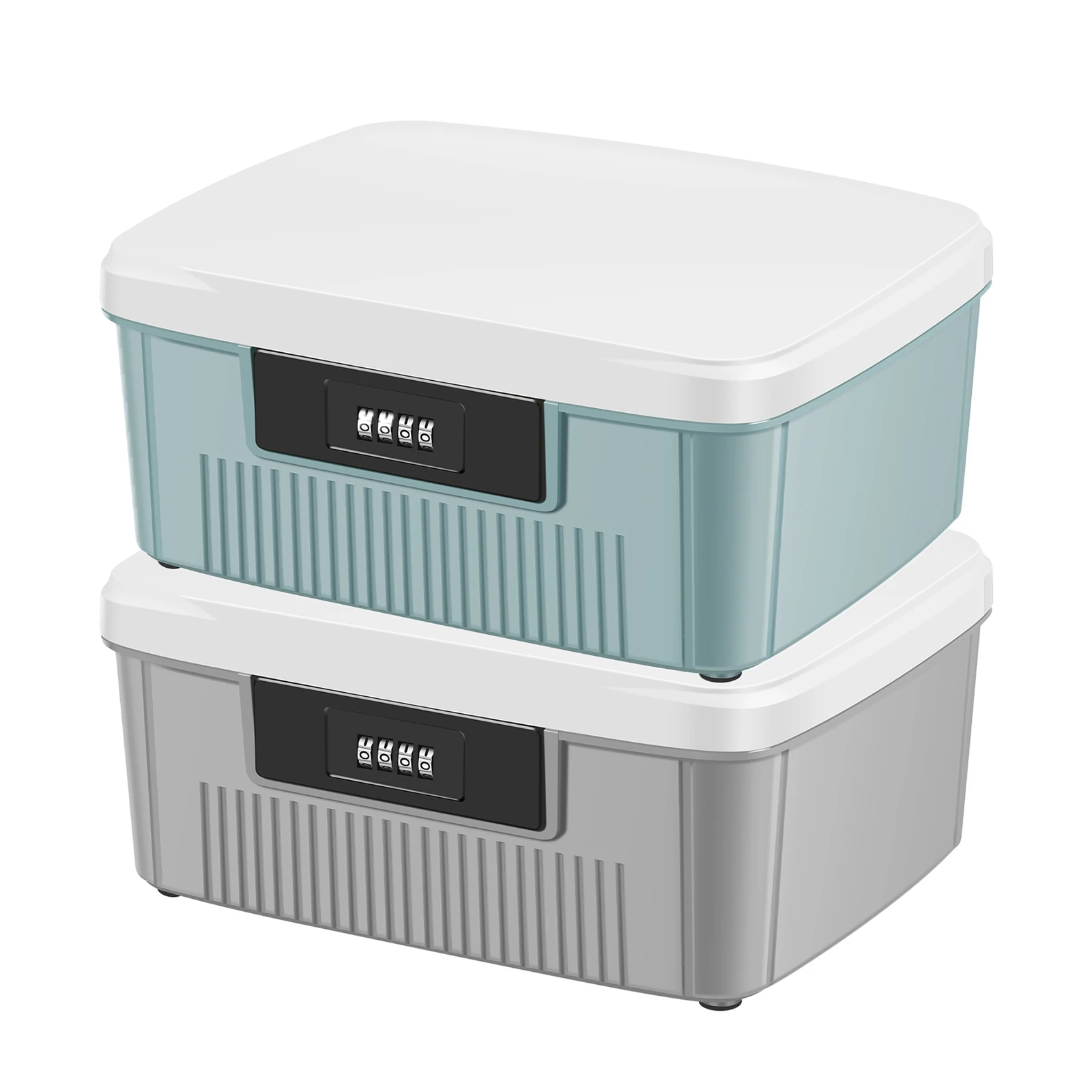 

Запираемая коробка, сейф с паролем, органайзер, прочный органайзер для конфиденциальности, ящик для документов, двухслойный настольный органайзер большой емкости для хранения