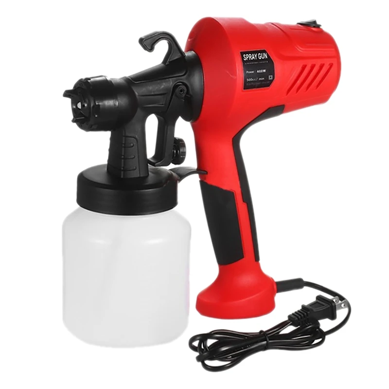 

800Ml Electric Paint Sprayer Removable High Pressure Paint Spray-Gun Adjustable Nozzle Air Paint Flow Adjustment US