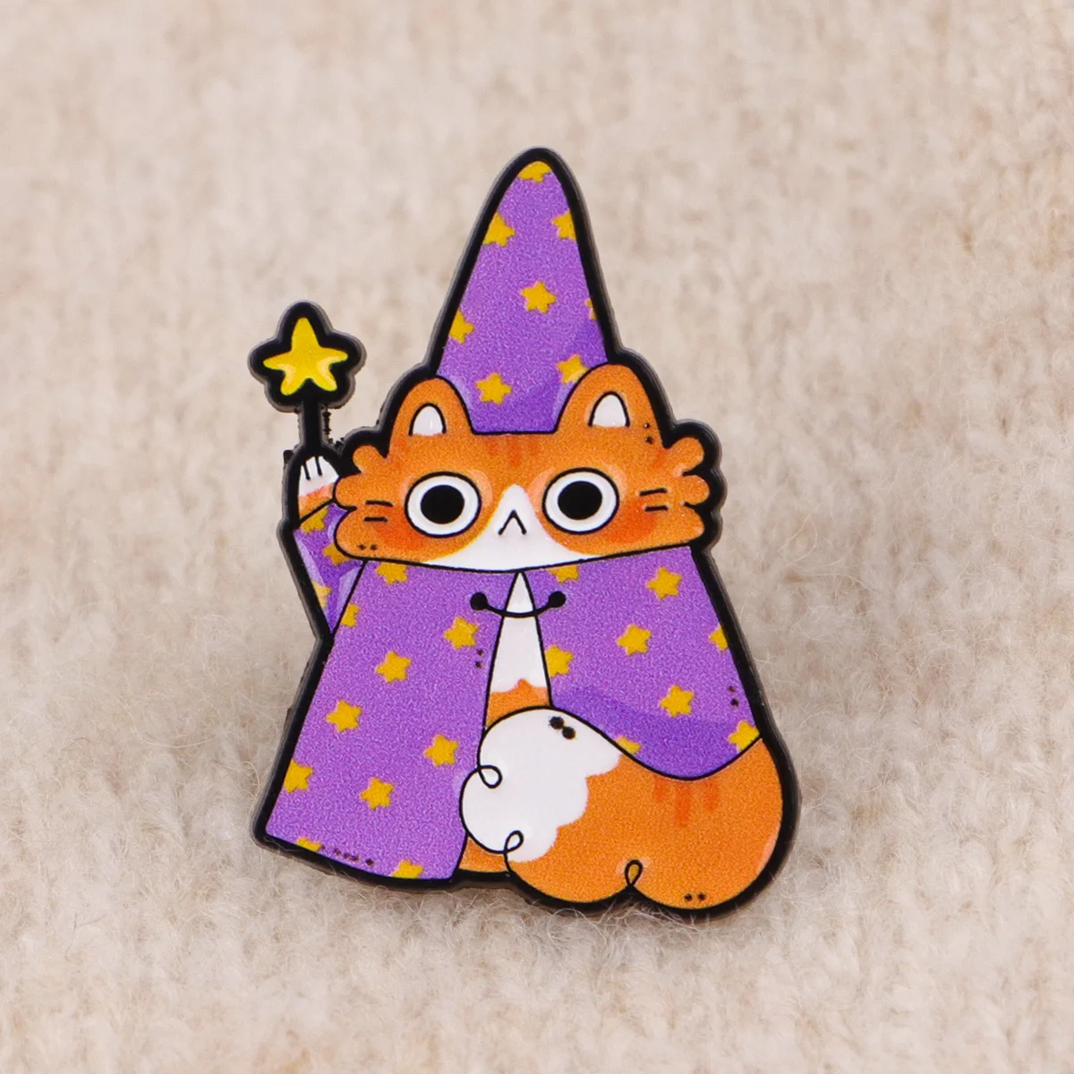 Enamel Pin Cute Cartoon Cat Magician Alien Brooches Women Hat Lapel Badges Cosplay Accessories Backpack Gifts Toys for view 4