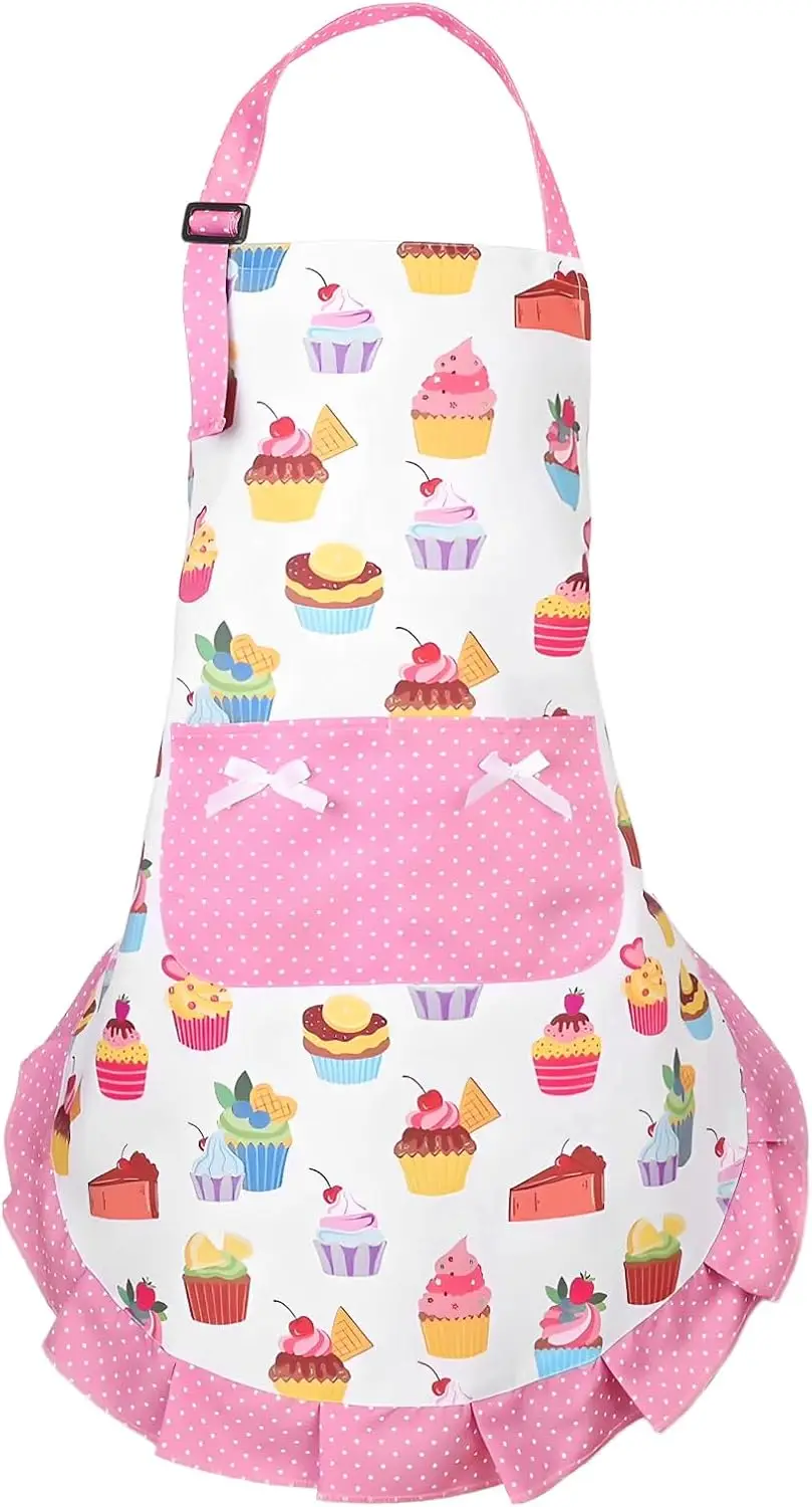 

Фартук для выпечки кексов с карманами, регулируемый фартук для повара, для выпечки, готовки, рисования, садоводства