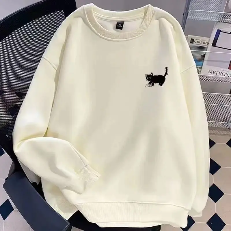 

Женские толстовки на молнии Shoujo, модные, с круглым вырезом, с узором Харадзюку, женские, в стиле панк-рок, для пары, с рисунком, стильный черный с принтом