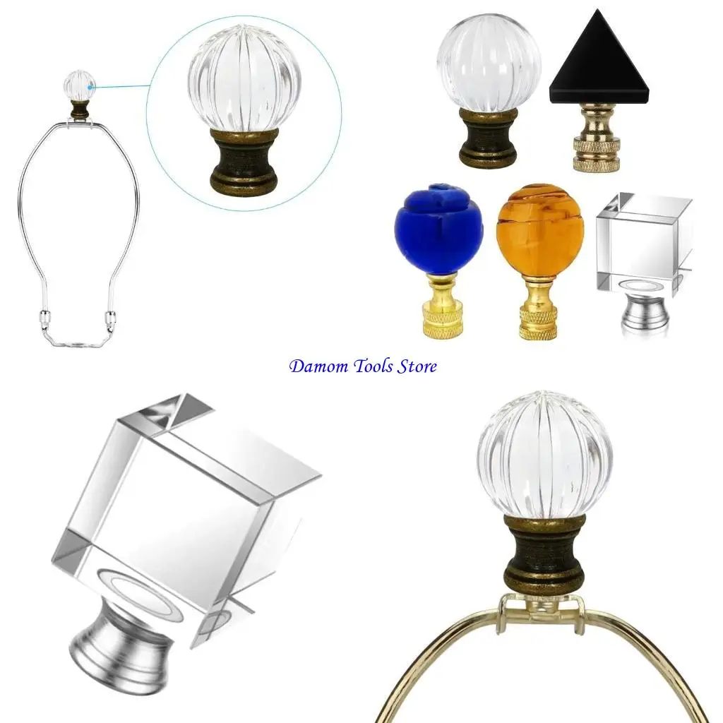 57BE GLASS LAMP FINIALS مصباح أعلى الديكور المصباح النحاس المصباح مصباح الأرض