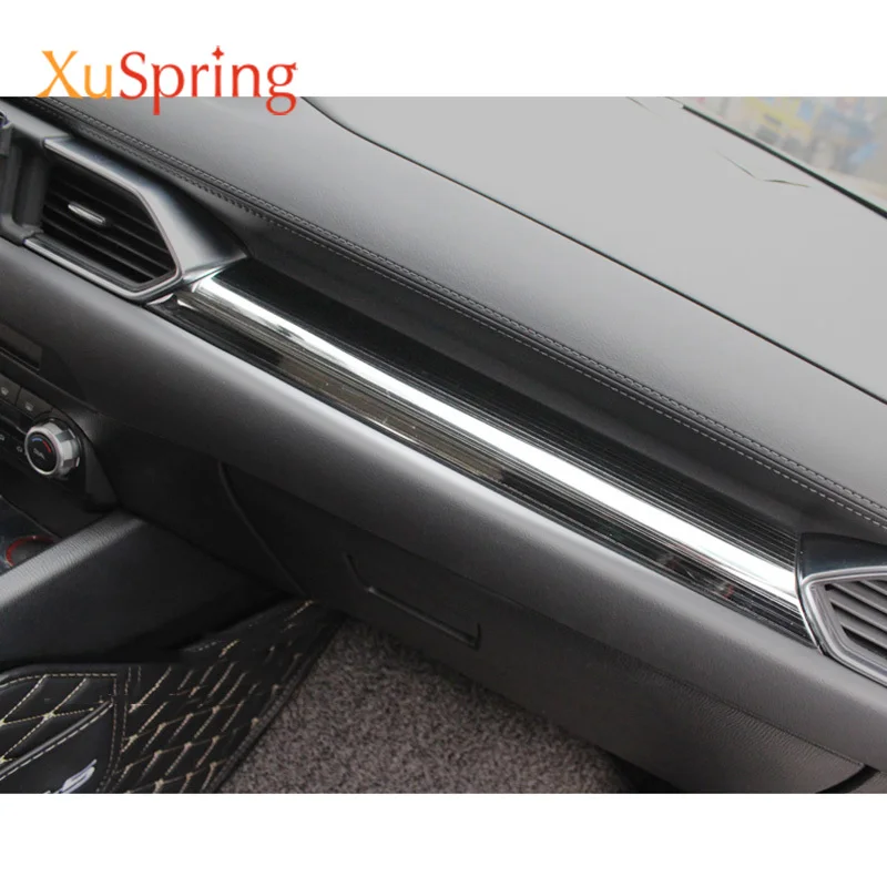 Car Center Control Edge Trim For Mazda 2017-2020 2021 2022 2023 CX-5 CX5 KF LHD Cover Interior Dashboard Garnish Sticker Strips