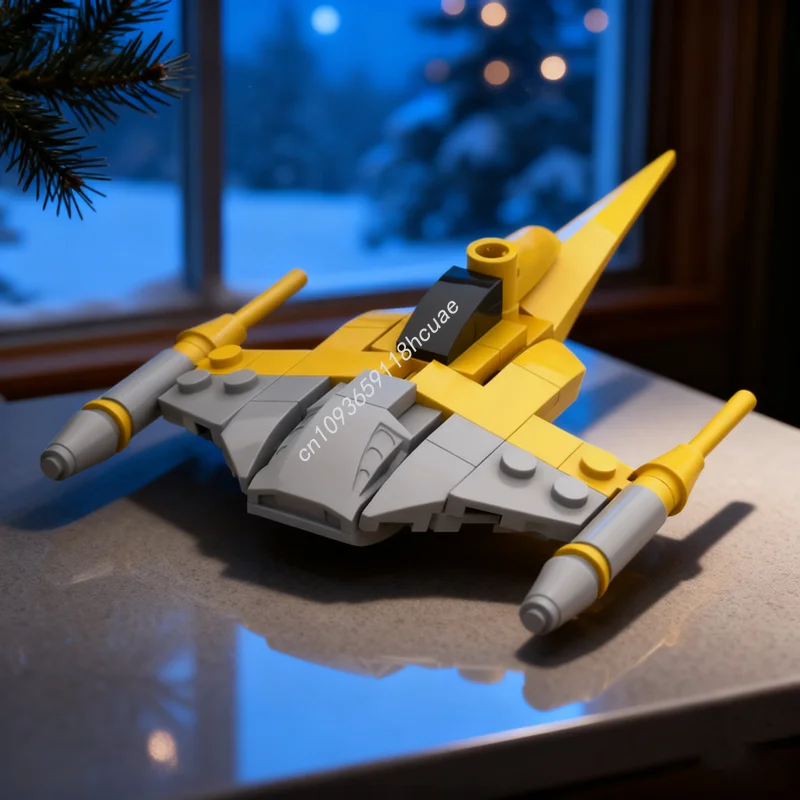 

52pcs MOC Naboo N 1 Starfighter Micro Scale Star Model Building Blocks Assemble DIY Education Toy Kids Christmas Gifts Birthday