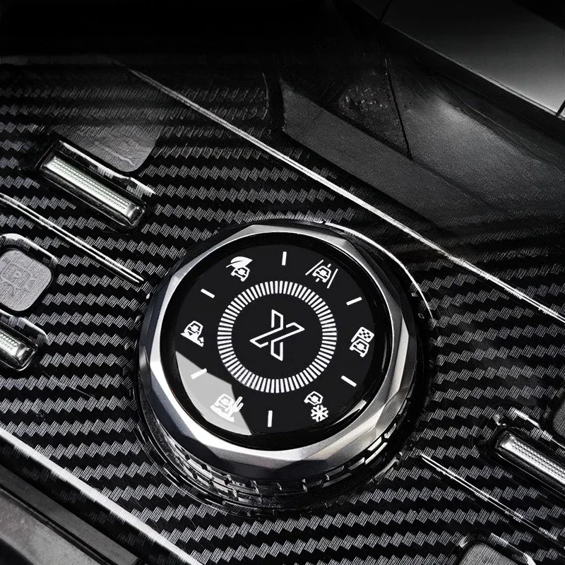 

For Jietu Traveler Freelancer Shanhai T2 T1 Central Control Knob Button Sticker Decorative Scratch-proof Interior Protective