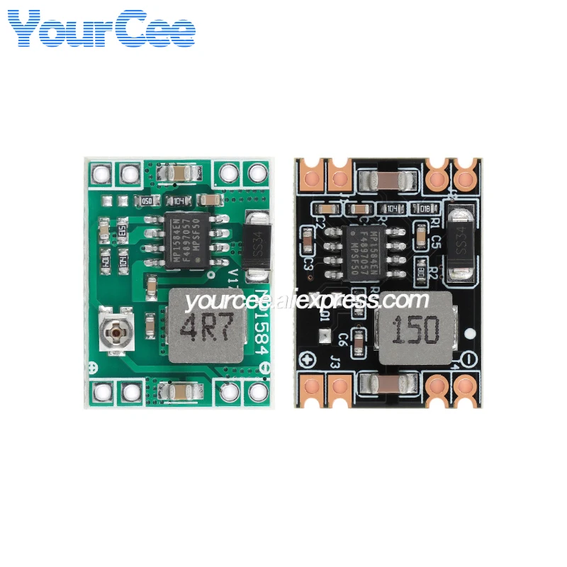 10pcs/1pc MP1584 초소형 미니 DC-DC 스텝다운 벅 MP1584EN 안정화 전원 모듈 3.3V 5V 9V 12V ADJ ultra LM2596