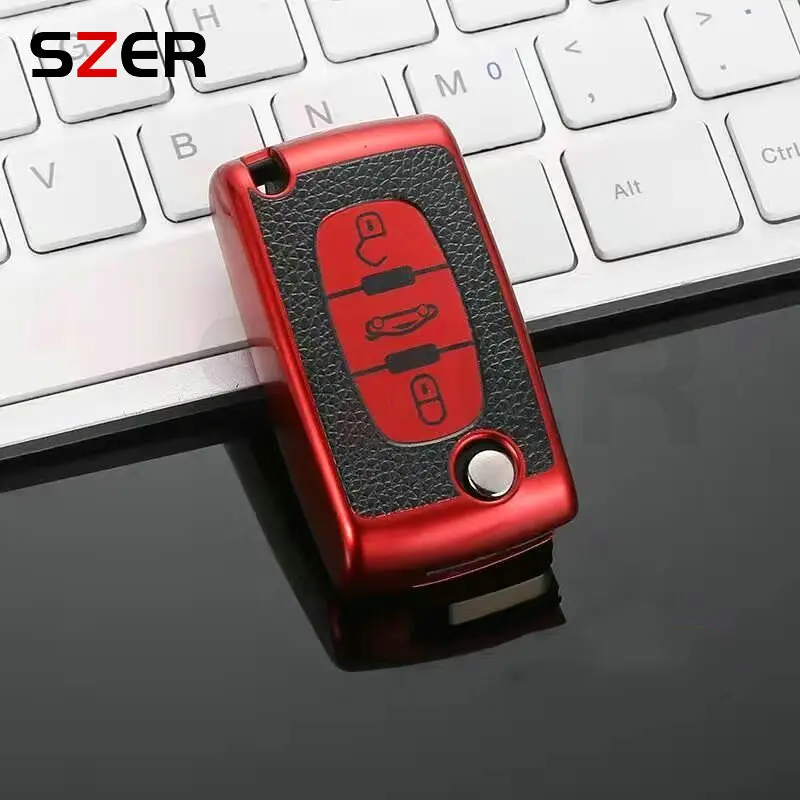 Für Peugeot für Citroen C2 C3 C4 C5 C6 C8 Tasten TPU Auto Fernbedienung Schlüssel etui Abdeckung