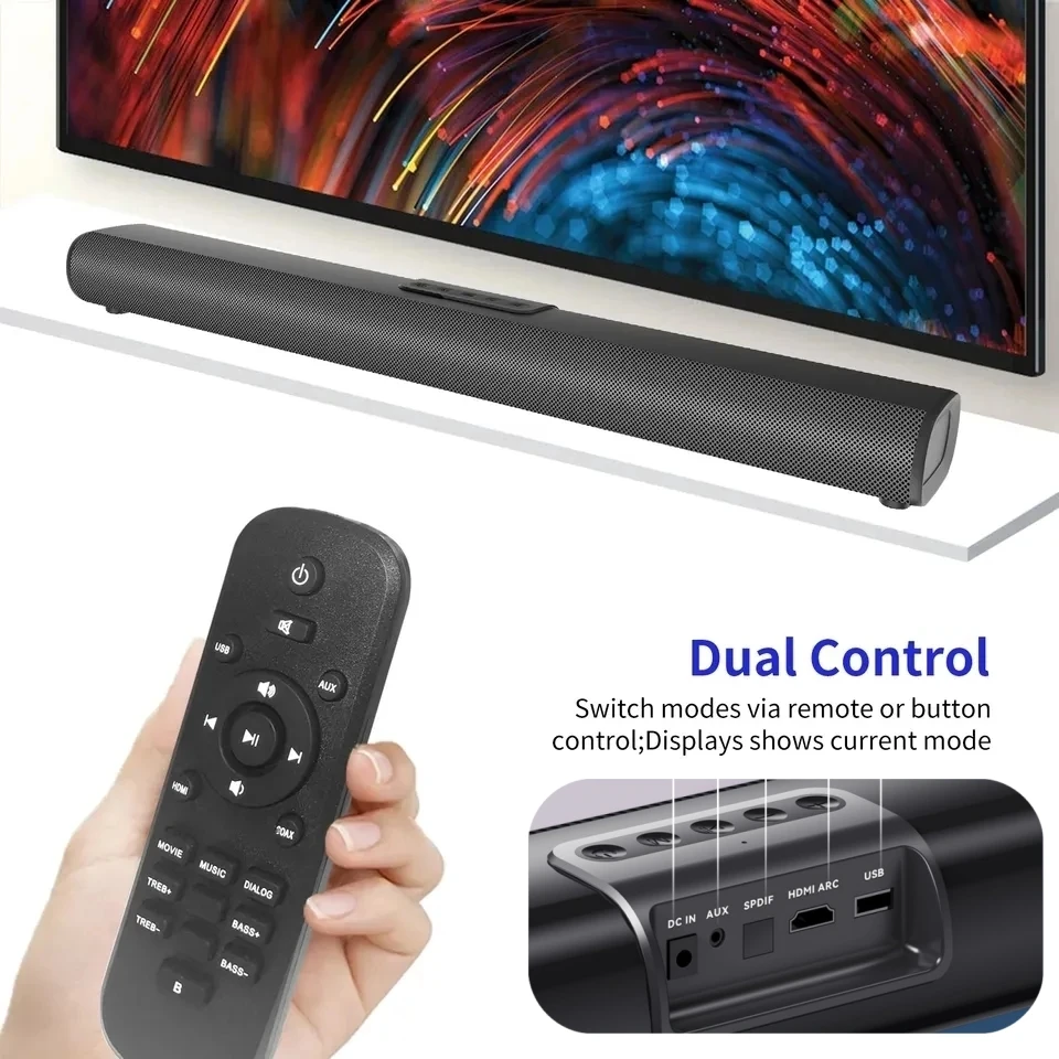 

Hot Sale High Quality Wireless Bluetooth Speakers Support HDMI/SPDIF/USB Loudspeaker TV Soundbar Stereo Home Theater Sound Bar