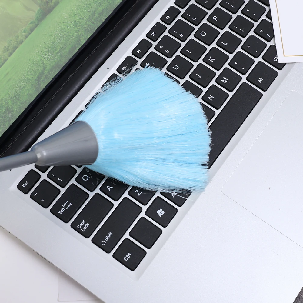 Keyboard Cleaning Brush Computer Microfiber Duster Brush Hand Dust Cleaner Anti Static Feather Duster Home Office Clean Brush