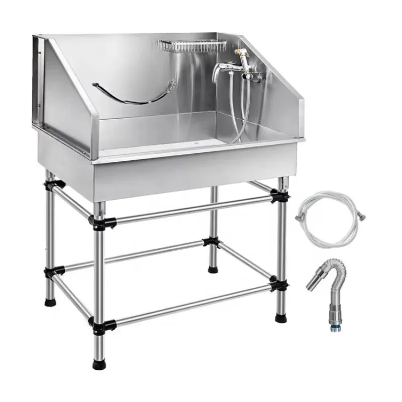 

2026 Customized Factory Manufacturer Direct Sales Stainless Steel Pet Dog Spa Bathtub Pet Cleaning Supplies Cat Pet Bathtub For