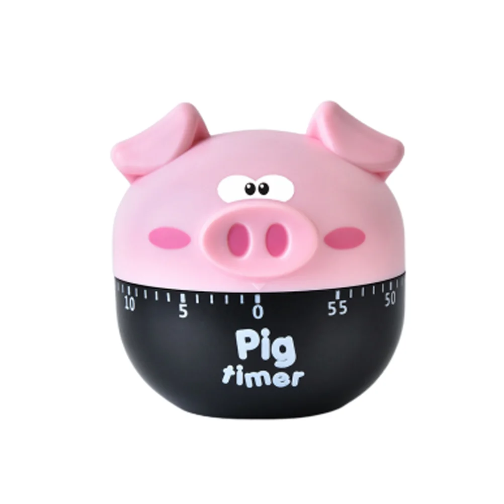 

Pink Pig Shaped Kitchen Mechanical Timer Creative Cartoon Bake for Cooking Timer Countdown Timer kitchen timer