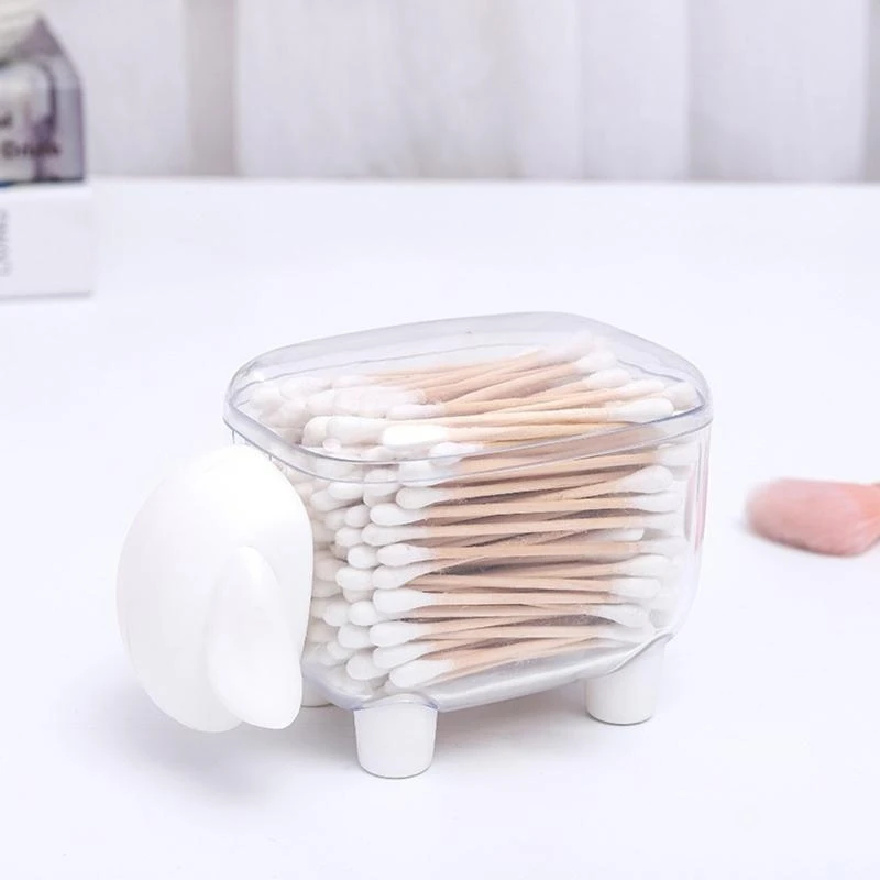 Cotton Swabs Dispenser with Lid for Dental Flossers Toothpicks for Bathroom