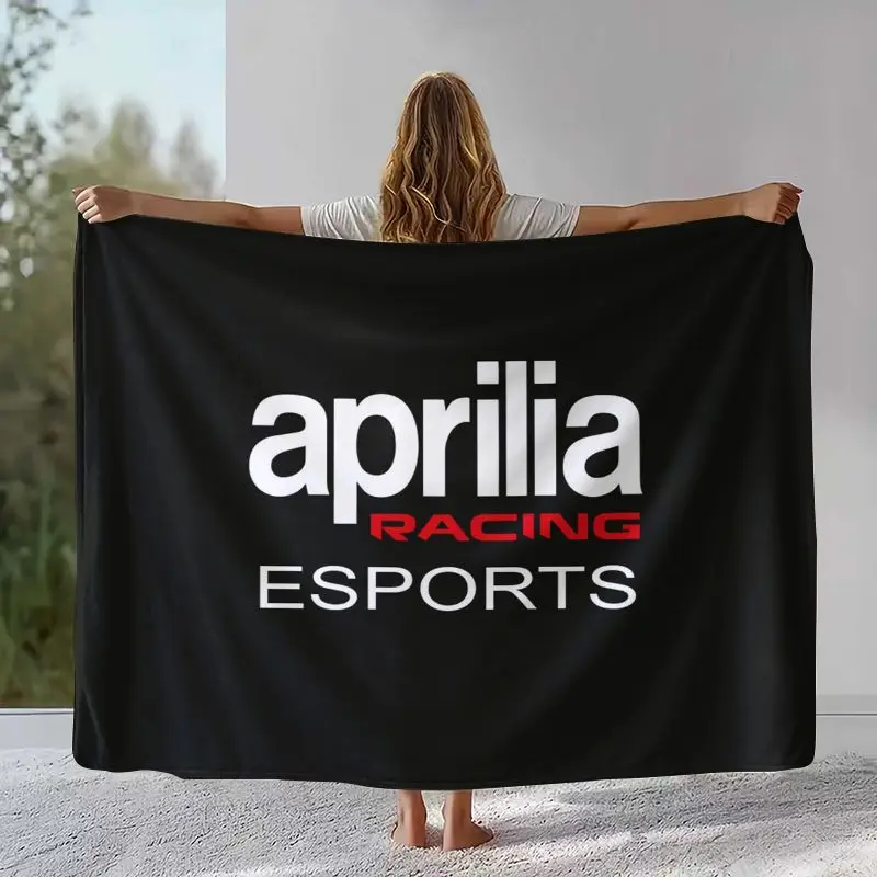 A-Aprilia Motorcycle Style Garage Racing Soft Flannel Throw Blanket,Cozy Blanket for Bed,Sofa,Living Room,Picnic,Home Decor Gift