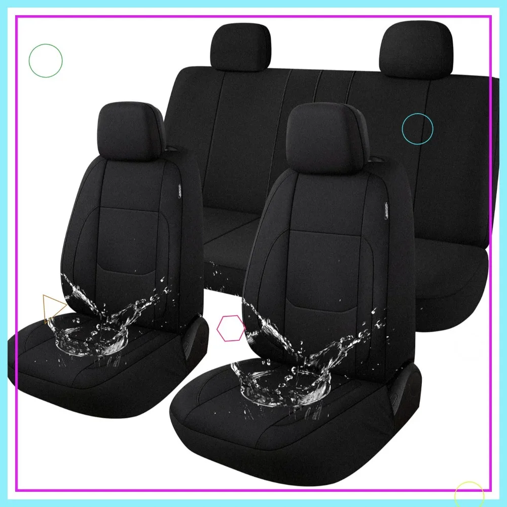 

Universal Waterproof Neoprene Car Seat Covers Full Set, Protects Against Spills and Stains for Sedan Van Truck SUV