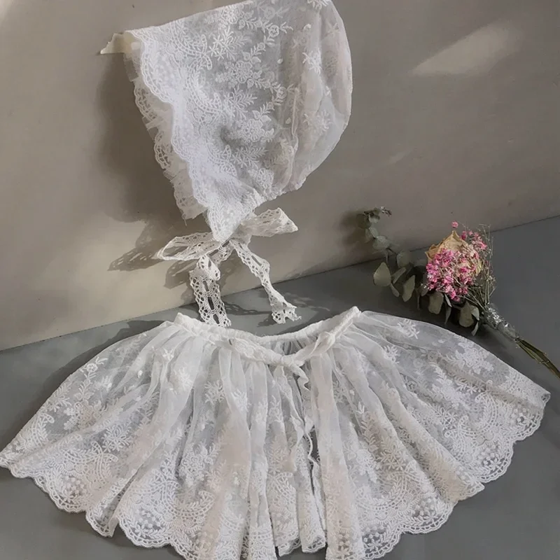 Baby Girl Princess Lace Flower Cap Cloak Infant Toddler Child Wedding Cape Princess Pageant Birthday Dress Wrap Top Baby Clothes