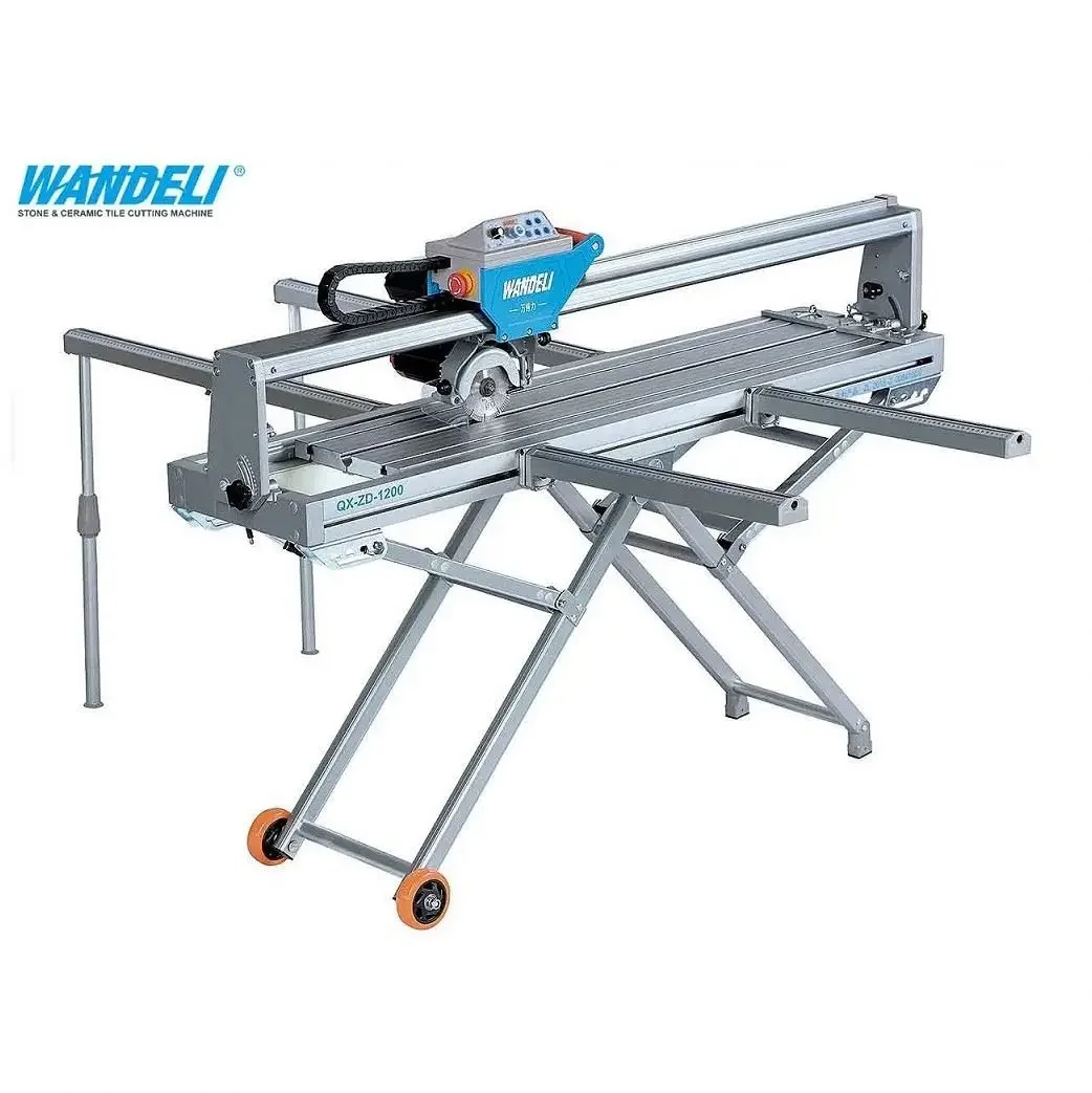 Wandeli automatic stone cutting machine qx-zd-1200 marble tile cutting machine, portable table saw cutting machine