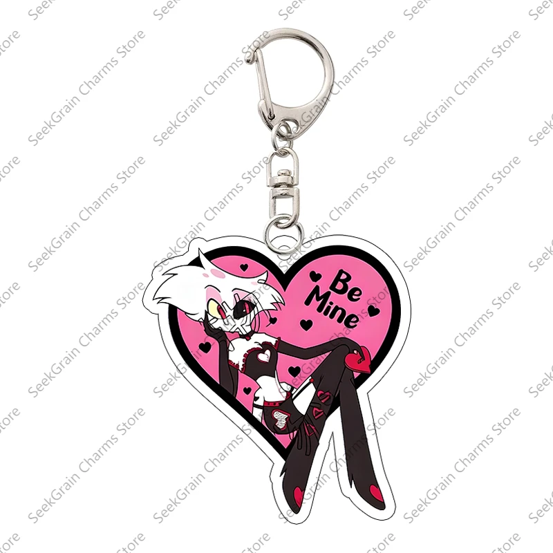 Angel Dust Vox Husk Hazbin Hotel Acrylic Keychain Bag Pendant Cartoon Anime Decoration Affordable Accessories Hot Birthday Gift view 5