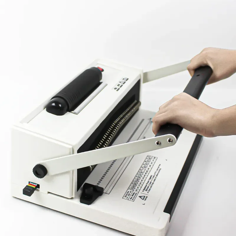 S20A Electric Single Coil Binding Machine Spiral Punching Machine Glue Binding Machine Financial Tender 4:1 Hole Pitch 46