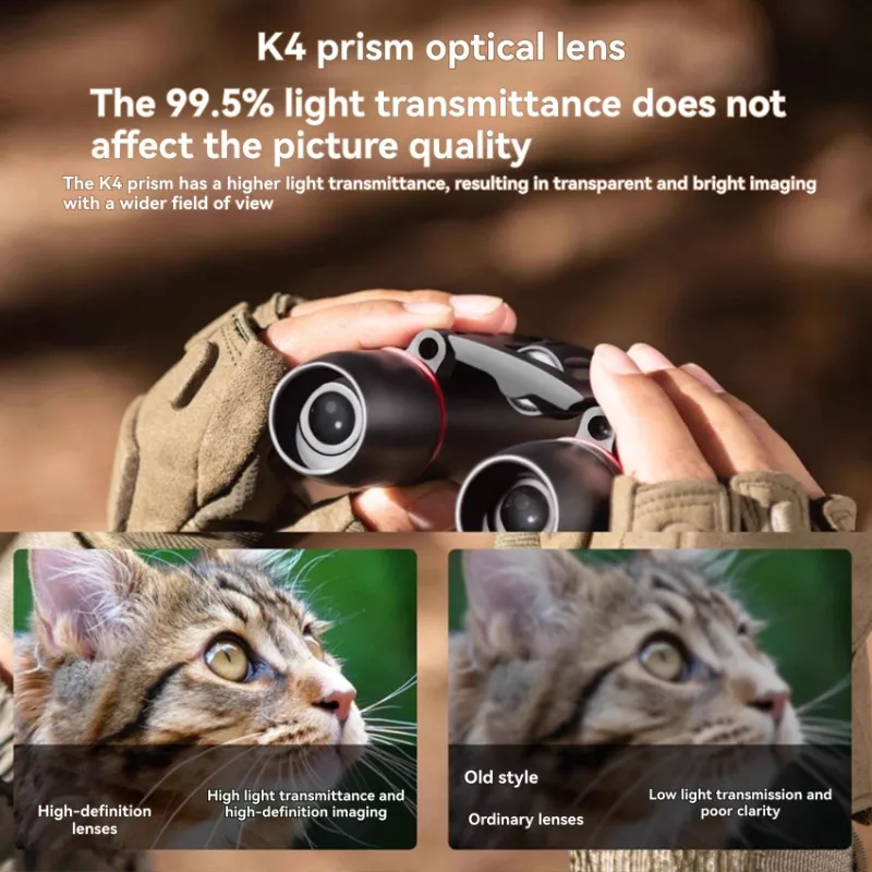 [NEW!ABKG】 Foldable Outdoor Sports 30X60 High Definition Binoculars With Low Light Night Vision Ideal For Bird Watching And Trav