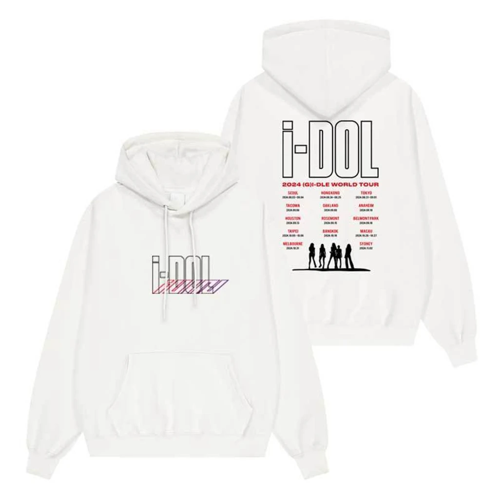 

GIDLE 2024 IDOL Graphic Hoodie Fall Women's Cotton Sweatshirt Tops Men Women Fashion Cotton Pullover Clothing