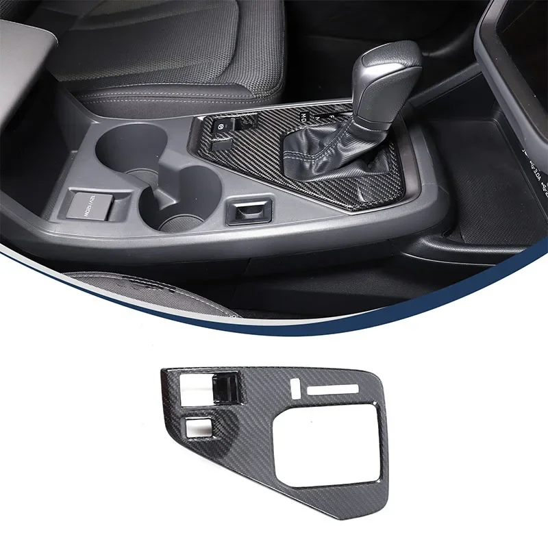 For Subaru Crosstrek 2023+ Car Central Control Gear Panel Decorative Sticker Real Carbon Fiber Interior Accessories LHD