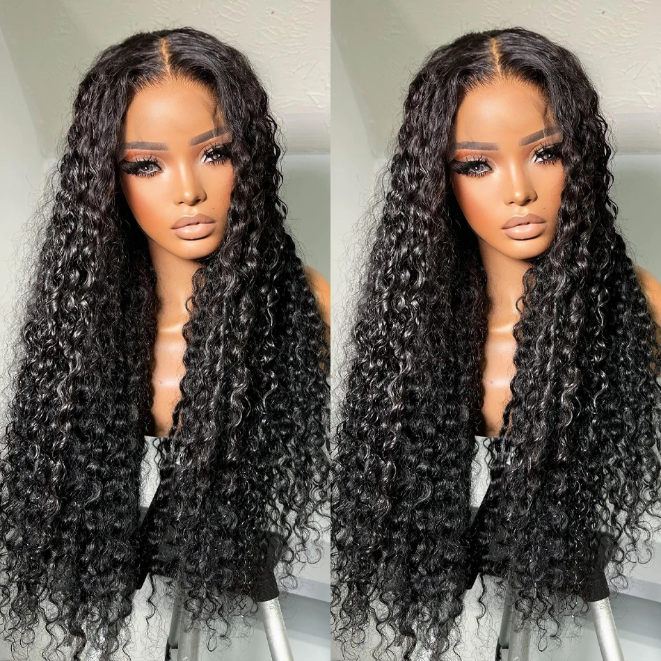 Loose Deep Wave 13x4 HD Transparent Lace Frontal Wig 220 Density 30 34 Inch Curly 5x5 Glueless Closure Wigs Human Hair For Women