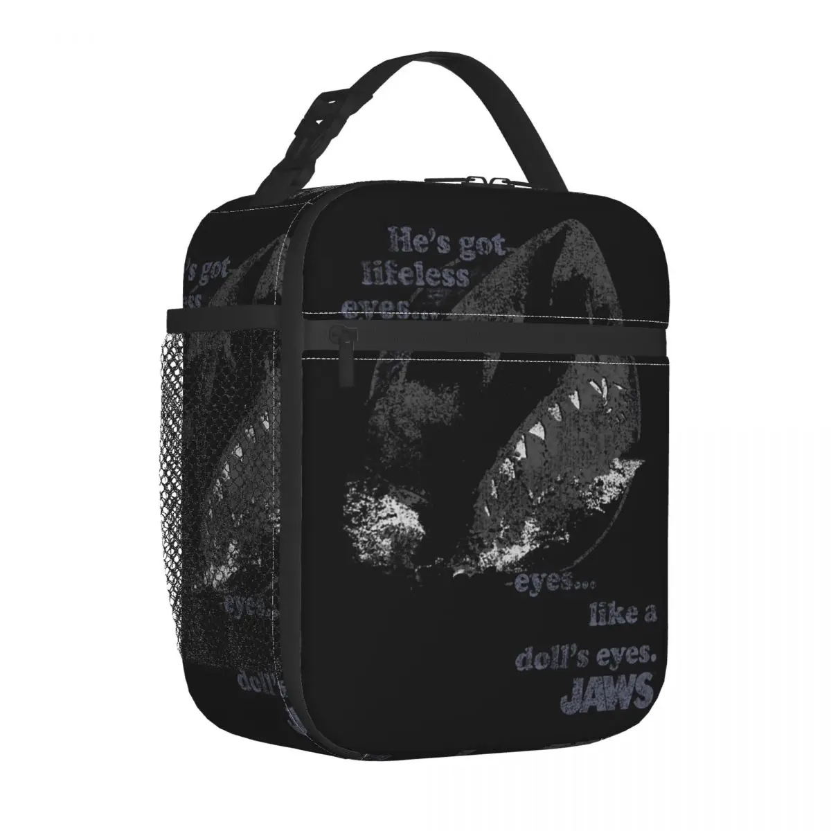 Jaws Like Dolls Eyes Insulated Lunch Bags High Capacity Meal Container Thermal Bag Tote Lunch Box Work Travel Men Women