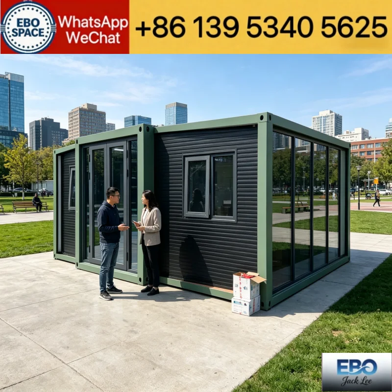  Quick Install Expand Prefabricated Building Wind Snow Proof Panel Complete Sanitary Facilities Construction Site Staff Dormitor