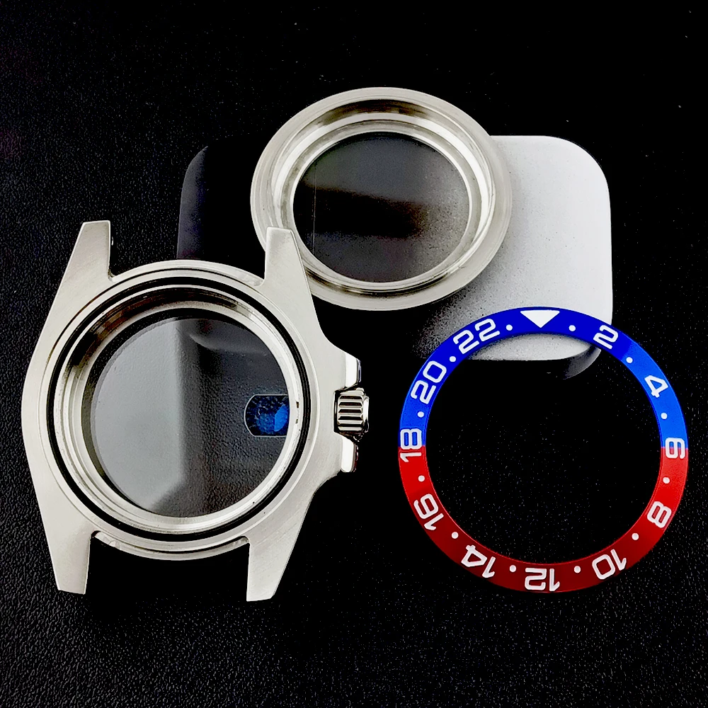 NH35 حافظة ساعة أوتوماتيكية للرجال 40 مللي متر حافظة من الفولاذ المقاوم للصدأ زجاج الياقوت مناسبة لملحقات ساعة الحركة NH34/NH35