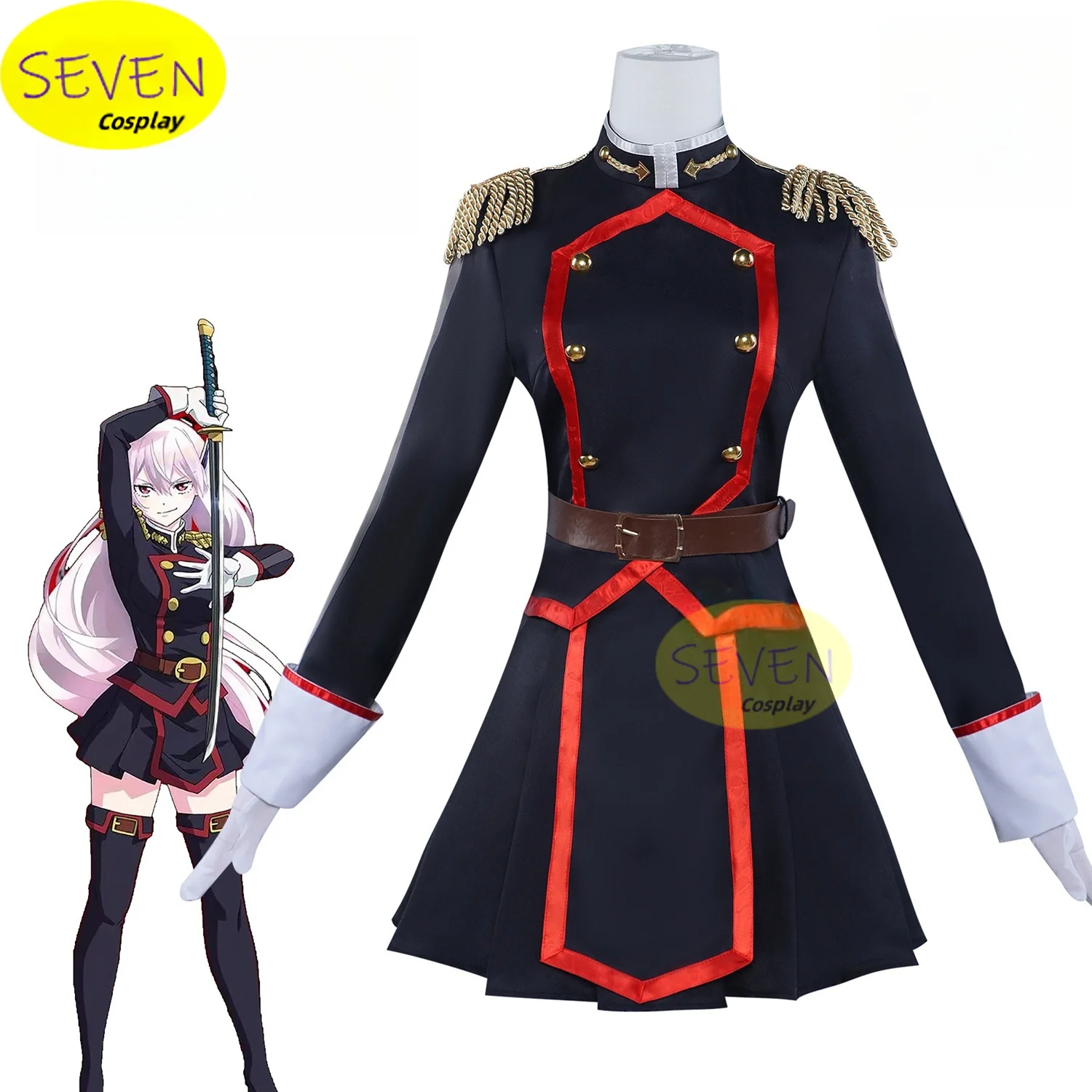 

Yumae Kyoka Cosplay Costume Long Sleeved Dress With Belt Leg Socks In Stock SEVEN Cosplay Store