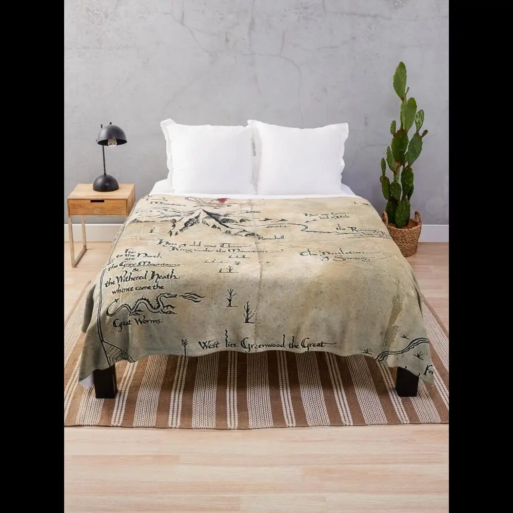 The Road Maps Throw Blanket  Soft Cozy Plaid Design for Living Room Sofa Bed