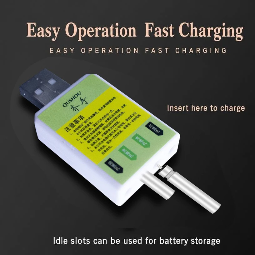 CR425 Batterieladegerät Elektrischer Angelposen-Ladegerät Wiederaufladbare CR425 Batterie USB-Ladegerät 2-Loch-Ladeadapter für LED-Angelbojen – Detail 2