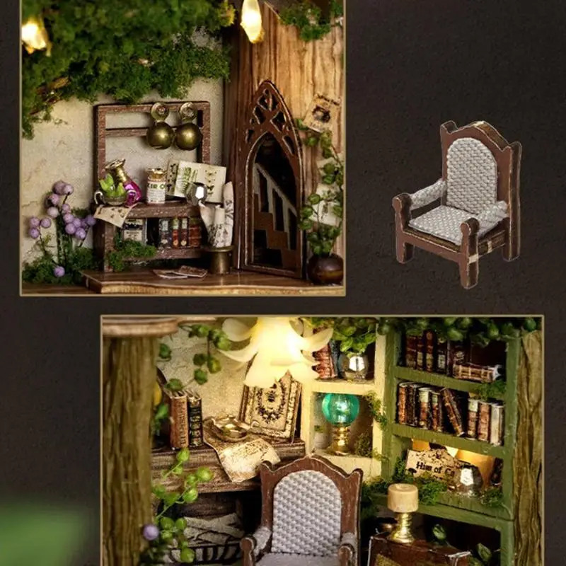 ชุดประกอบลูกบาศก์ไม้ 3 มิติแบบพลิกหน้าได้ OUZEY - รุ่นป่ามหัศจรรย์ ลูกบาศก์ปริศนาขนาดเล็ก แบบไม่ต้องใช้กาว ตัดแต่งสำเร็จรูป ของขวัญลูกบาศก์มหัศจรรย์สร้างสรรค์